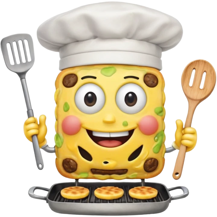 SpongeBob cooking Krabby patties emoji