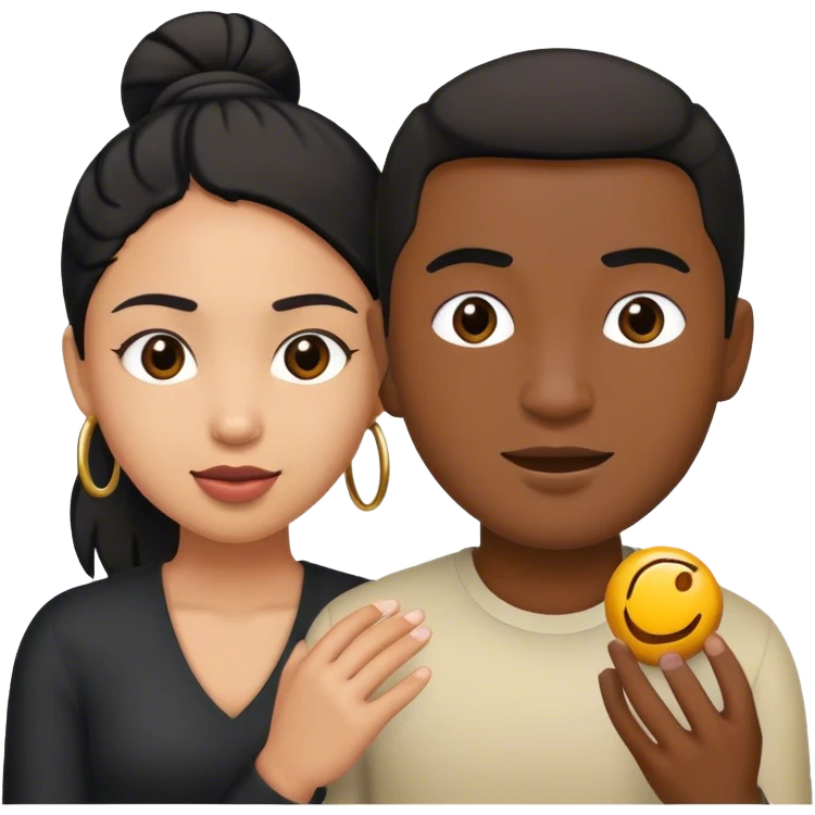 Two aussies playing but one’s black emoji