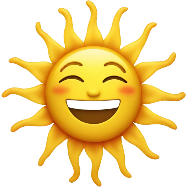 A sun smiling emoji