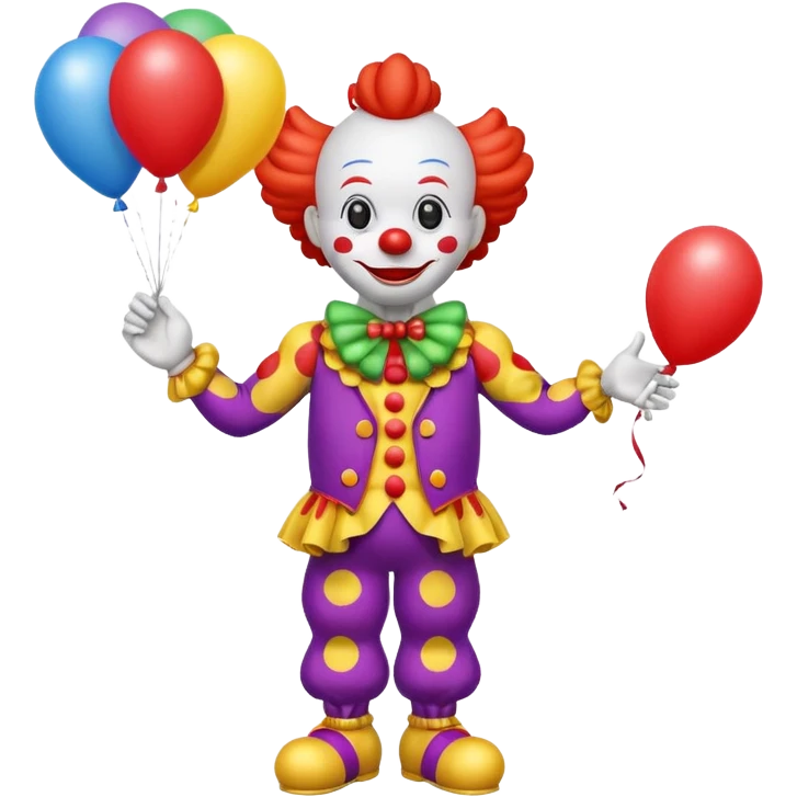 clown making balloon animal emoji