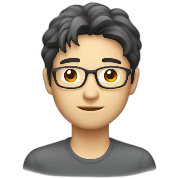 japanese no glasses software engineer with macbook emoji