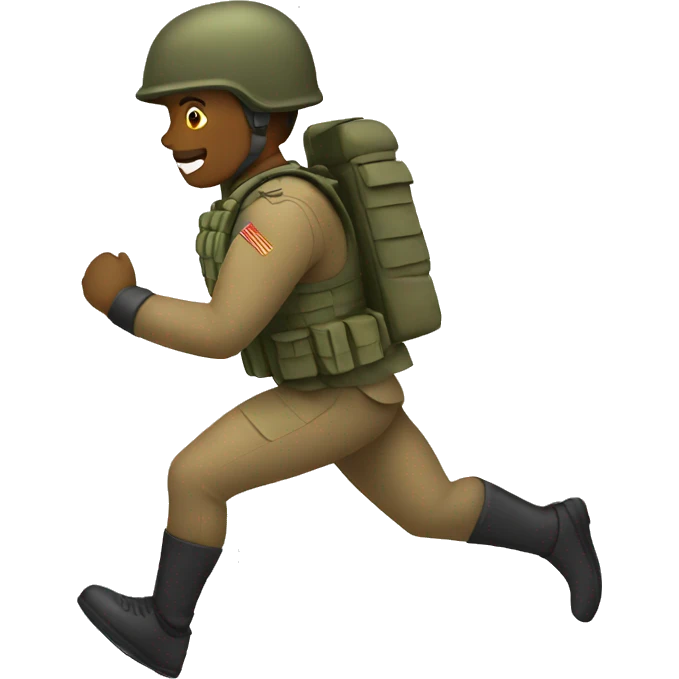 emoji solider running emoji