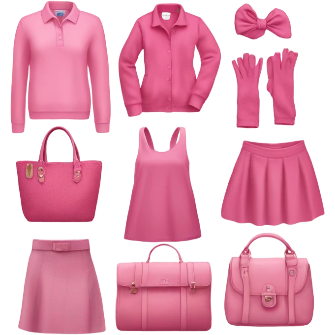 Preppy pink stuff emoji
