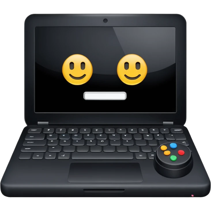 a laptop with conroler emoji