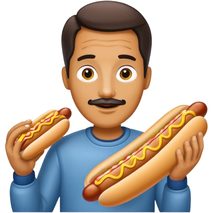 uncle holding hot dog emoji