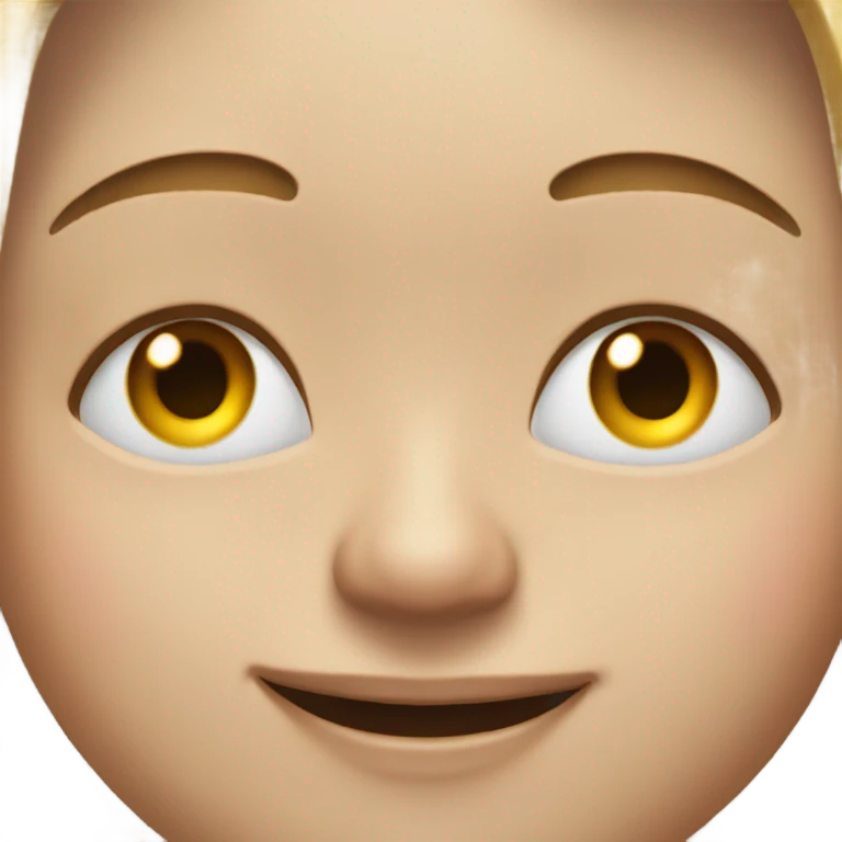 creepy smile solo face with sweat beads emoji