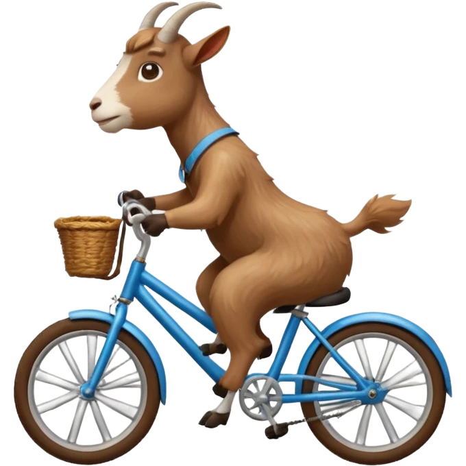 Goat riding a bike  emoji