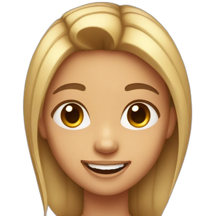 girl with long fake front teeth emoji