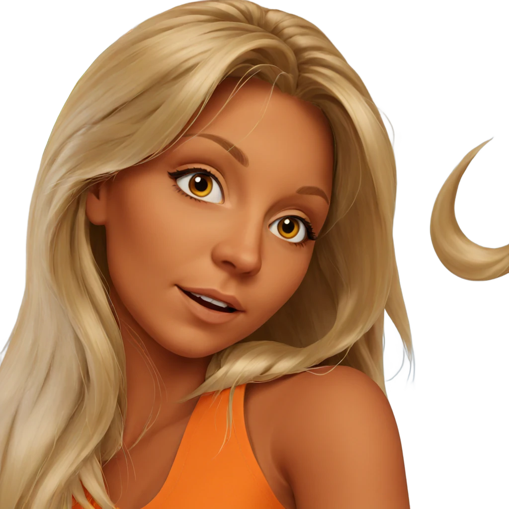 blonde girl with long hair emoji