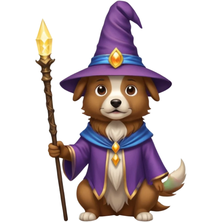 Dog wizard emoji