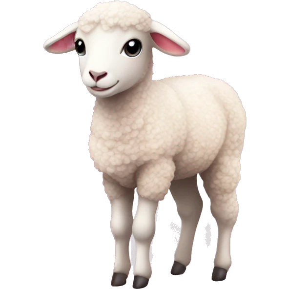 Pink cross with lamb emoji