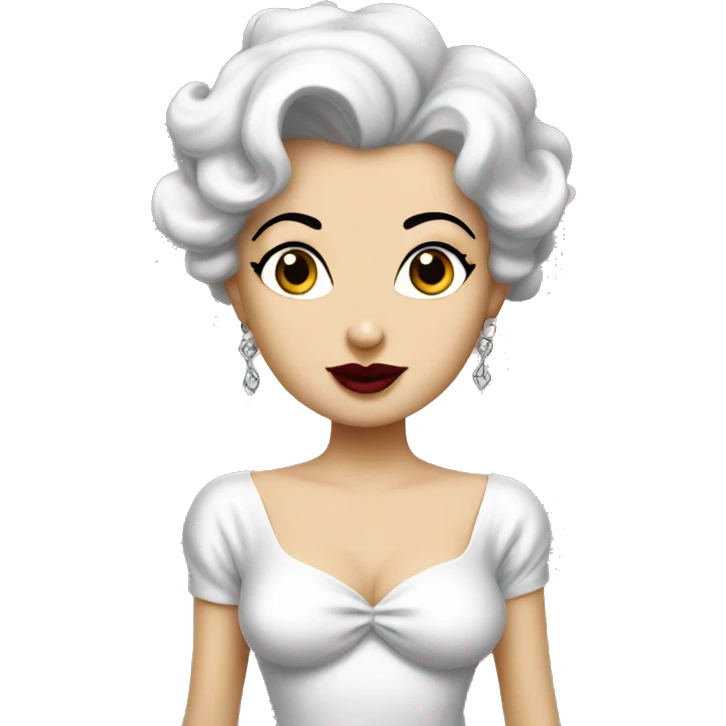 White Betty boop emoji