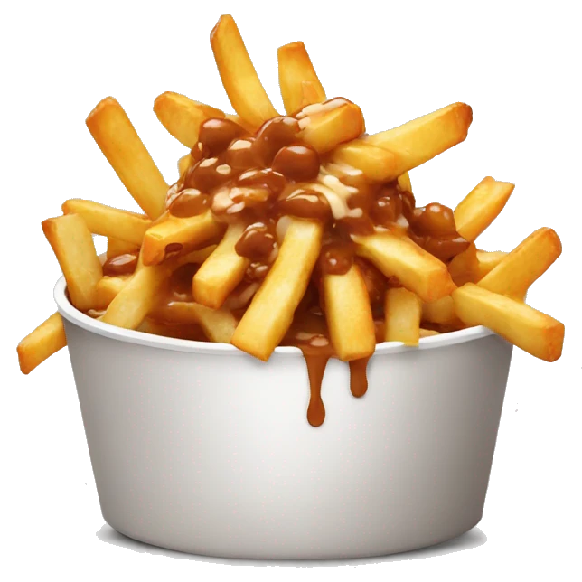 Poutine qui mange une poutine emoji