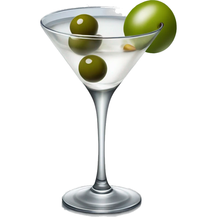 Vodka martini with olives, no top garnish emoji