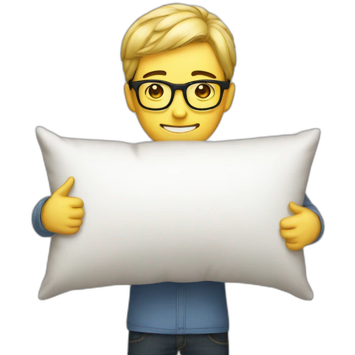 nerd with Japanese body pillow emoji