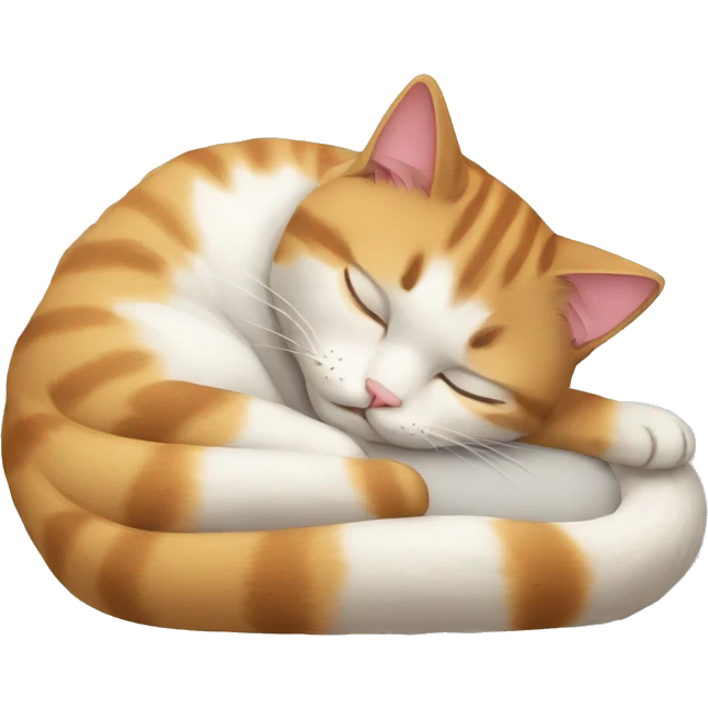 The cat is sleeping emoji