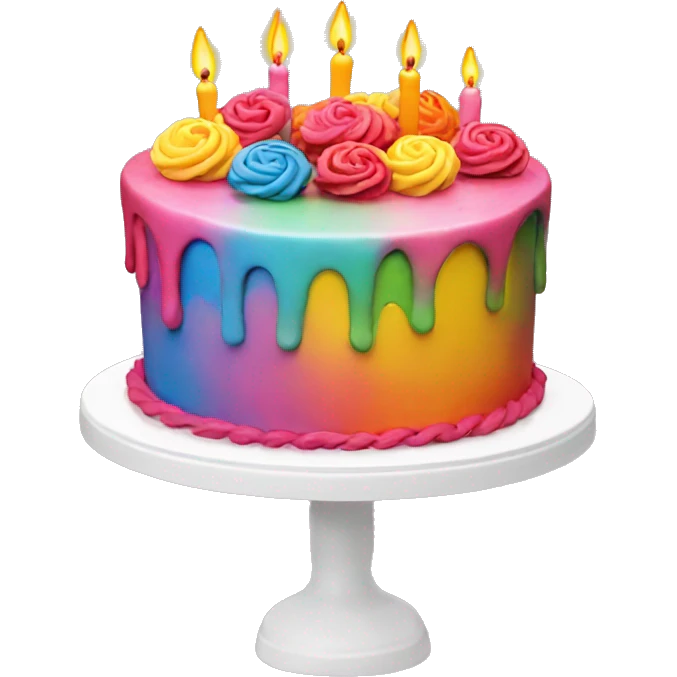 Colorful cake birthday 50 emoji
