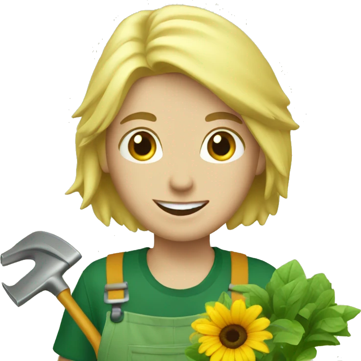 Blond gardener emoji