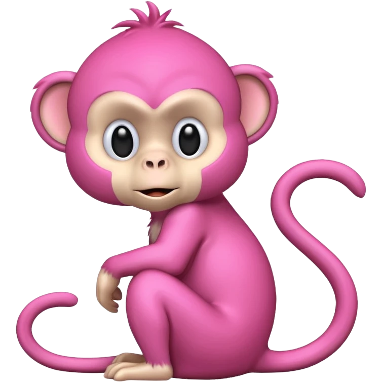 Pink monkey emoji