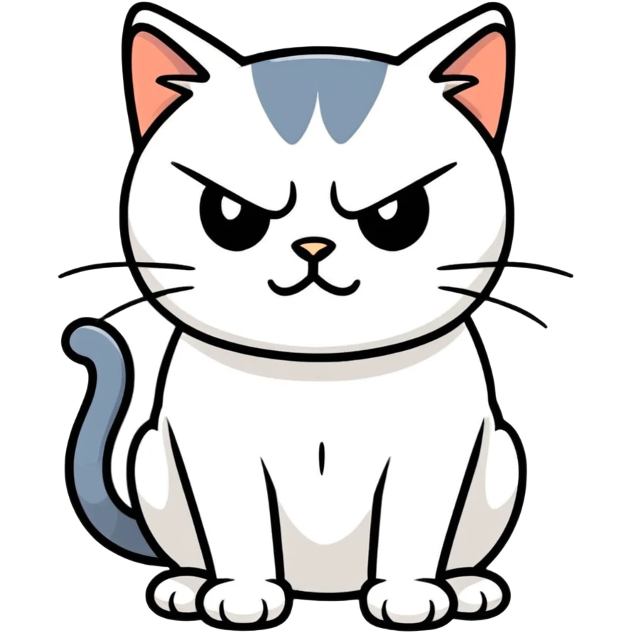 Cat saying no emoji