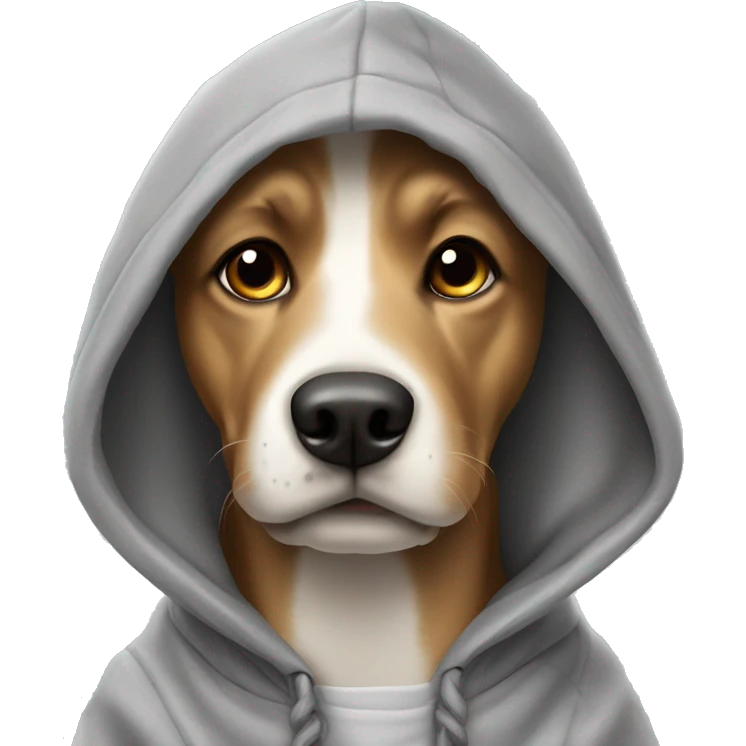 Dog wearing a hoodie￼  emoji