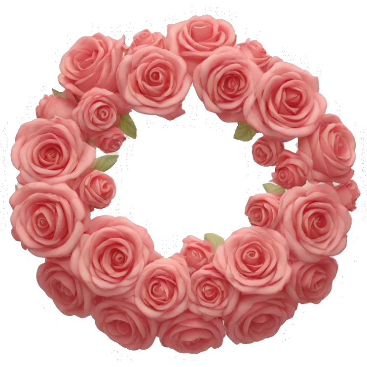 a ring made of roses viewed from the top emoji