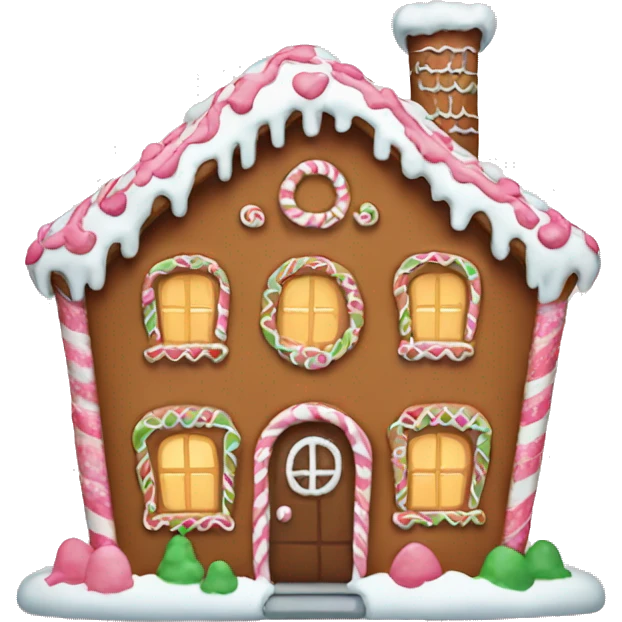 girly gingerbread house emoji