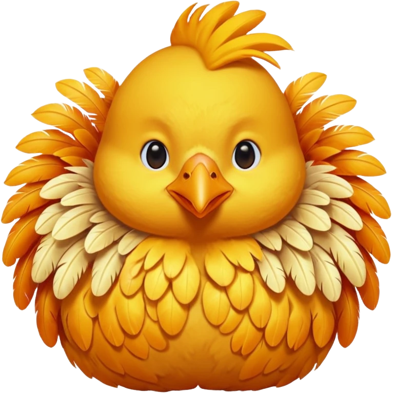 Orange colored chicken 🐥  emoji