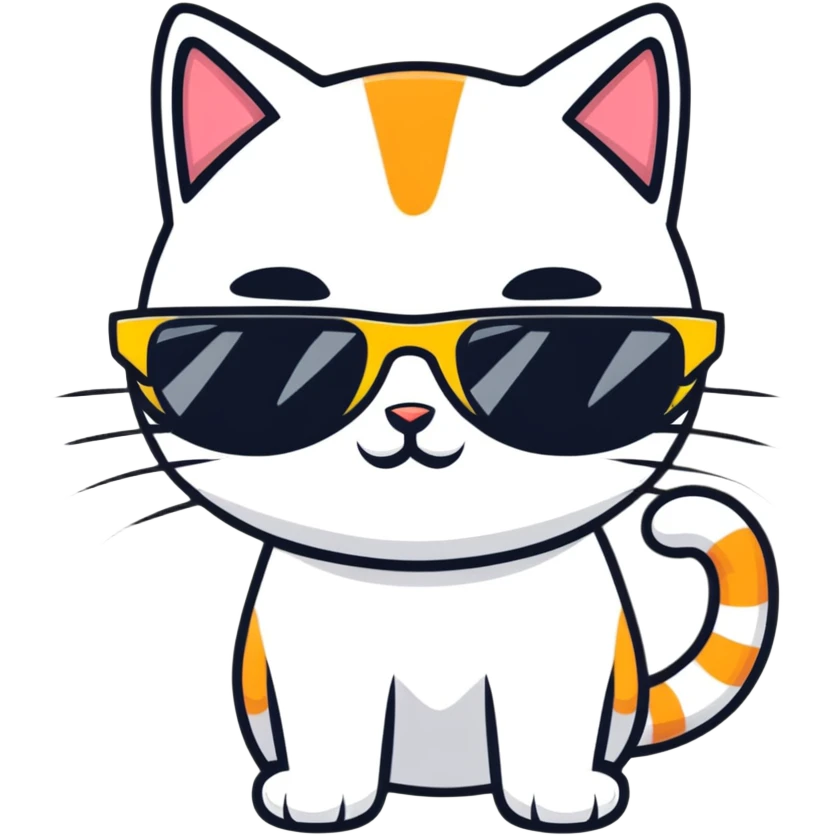 Cat with sunglasses emoji