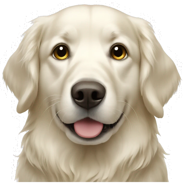 White golden retriever  emoji