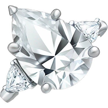 12 carats pear cut diamond engagement ring with small diamonds around the band emoji
