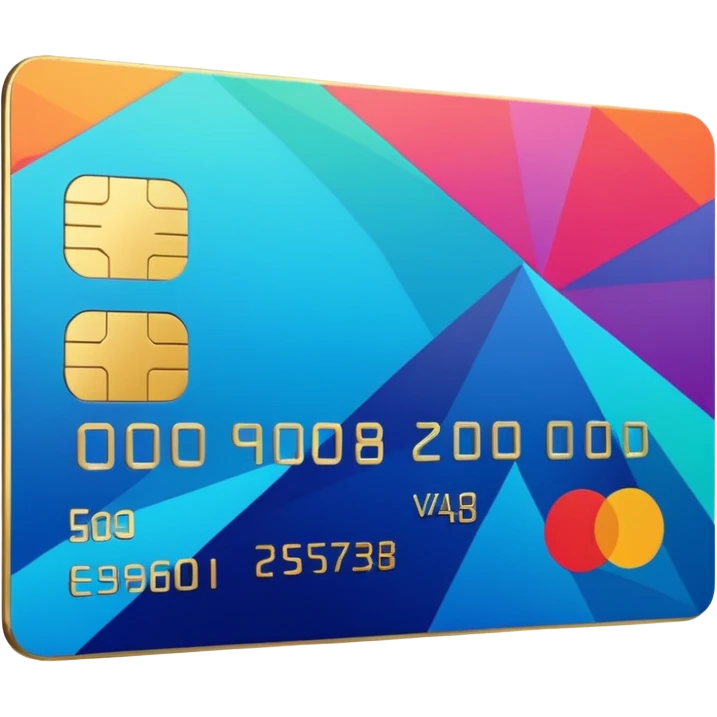 aesthetic credit card with pattern emoji