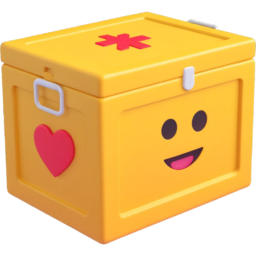 medical supply crate from Tarkov, 3D emoji style emoji