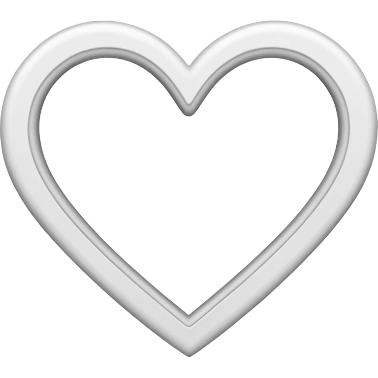 Thin Hollow Heart thinly  outline lines emoji