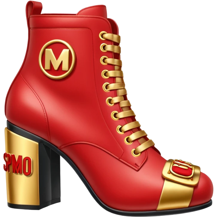 Moschino spam logo can shoe   emoji