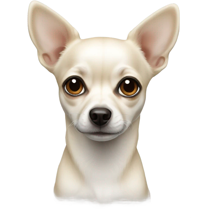 white realistic chihua emoji