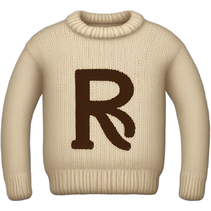 Harry Potter knitted sweater with a letter R emoji
