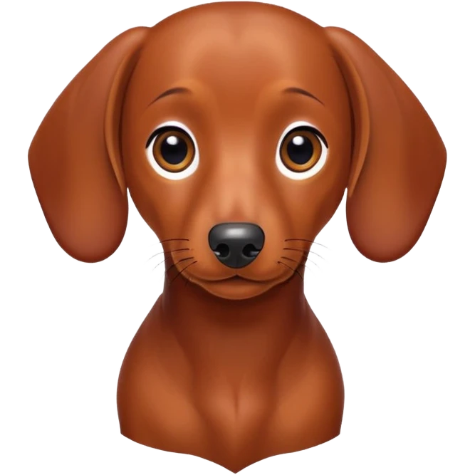 Reddish brown dachshund  emoji