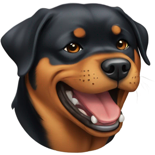 Rottweiler yawning emoji
