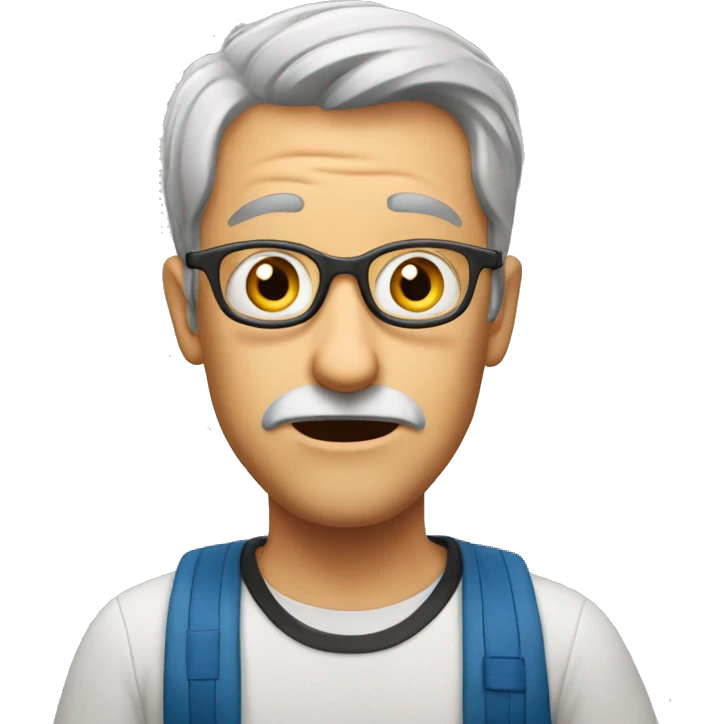 German man have a surprised  emoji