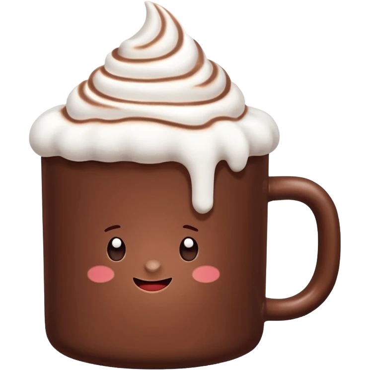 hot chocolate with marshmallow emoji