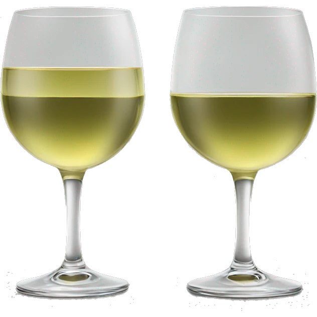 2 white wine glasses  emoji