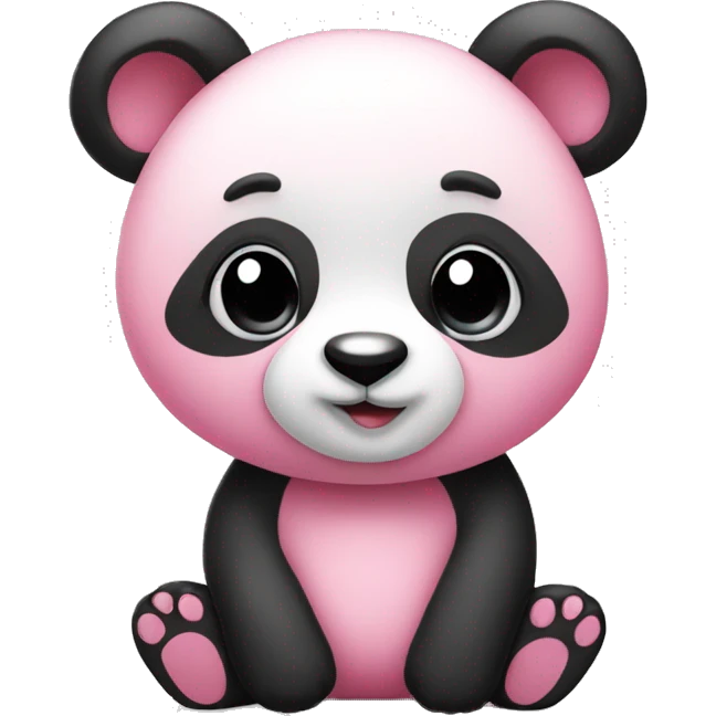 cute pink panda emoji