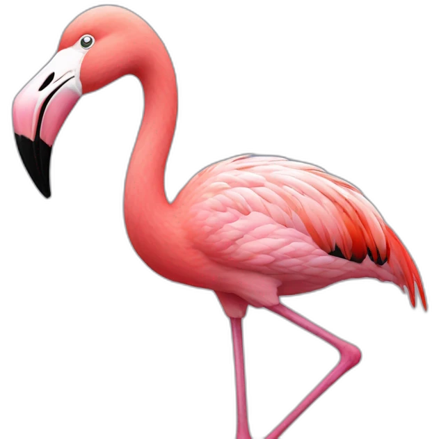 flamingo with shoes emoji