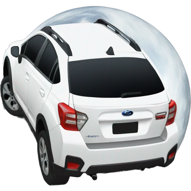 A white Subaru xv in space  emoji