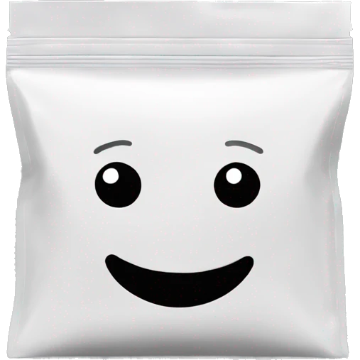 transparent ziplock bag powder white emoji