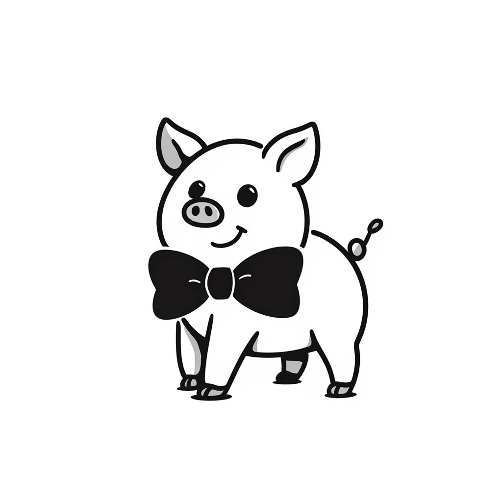 pig with a bow emoji