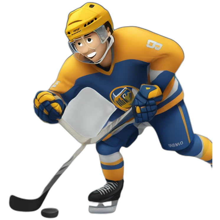 hockey player golpeando emoji