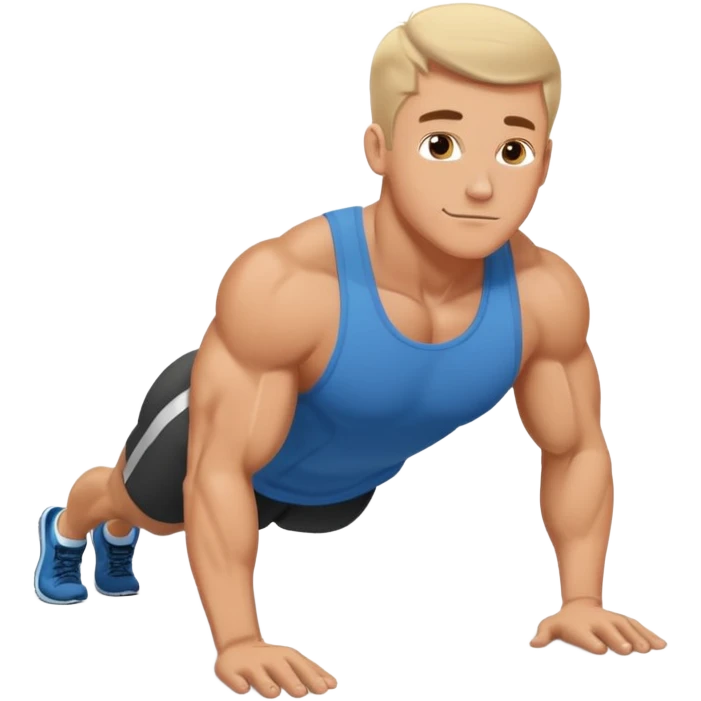 White man doing pushups  emoji