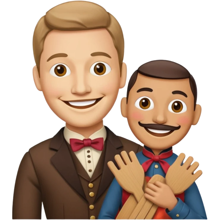 puppet performer with puppet emoji